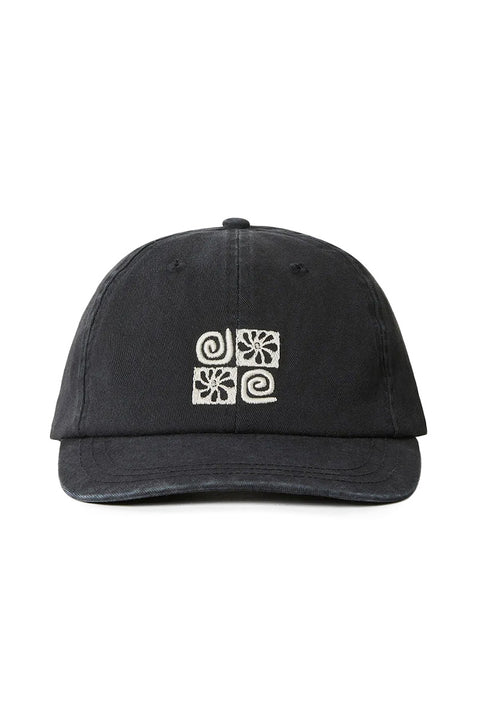 Rip Curl Celestial Sun 6 Panel Cap - Washed Black - Front