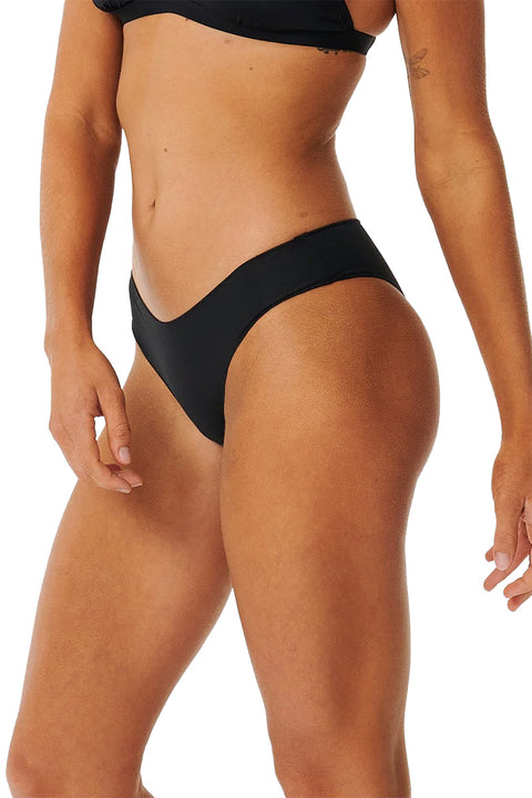 Rip Curl Classic Surf Cheeky Coverage Bikini Bottoms - Black- Side
