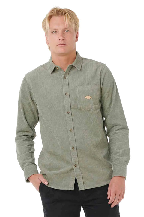 Rip Curl Classic Surf Cord L/S Shirt - Cactus Green