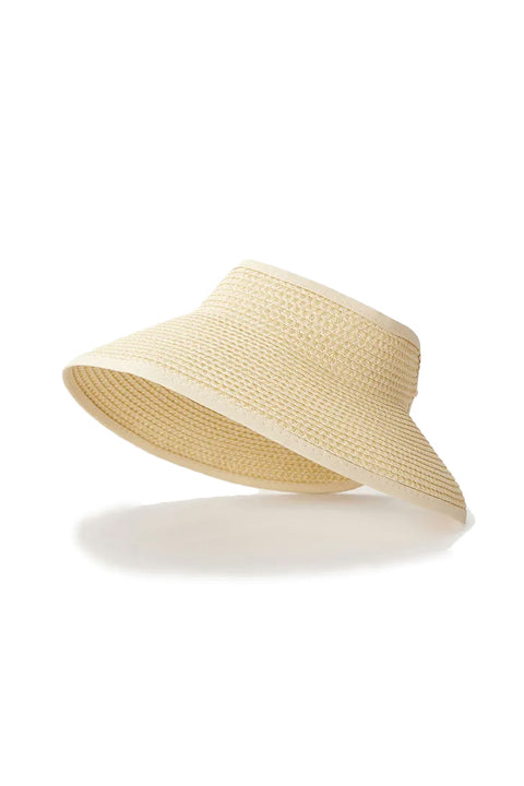 Rip Curl Classic Surf Rolled UPF Visor - Natural- Front view