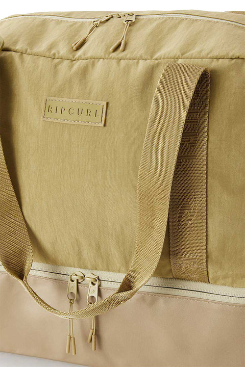Rip Curl Coastal Sun 43L Duffle - Khaki - Zip Closeup