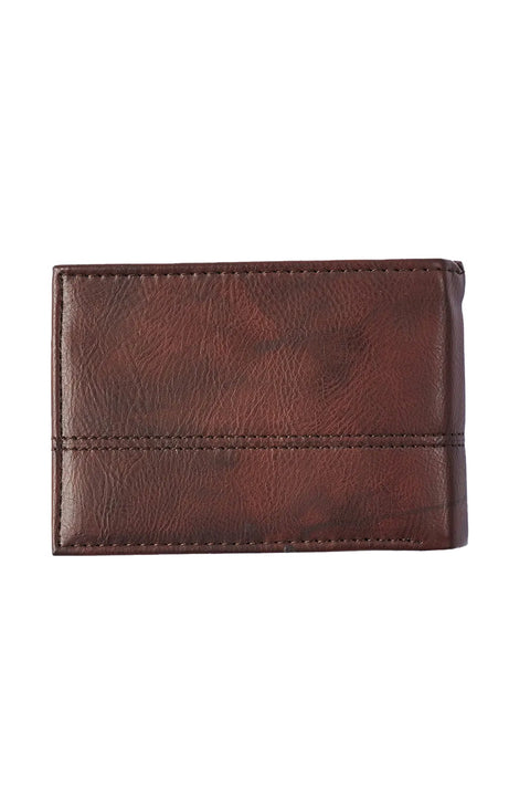 Rip Curl Corpawatu Icon PU Slim Wallet - Black / Tan - Back