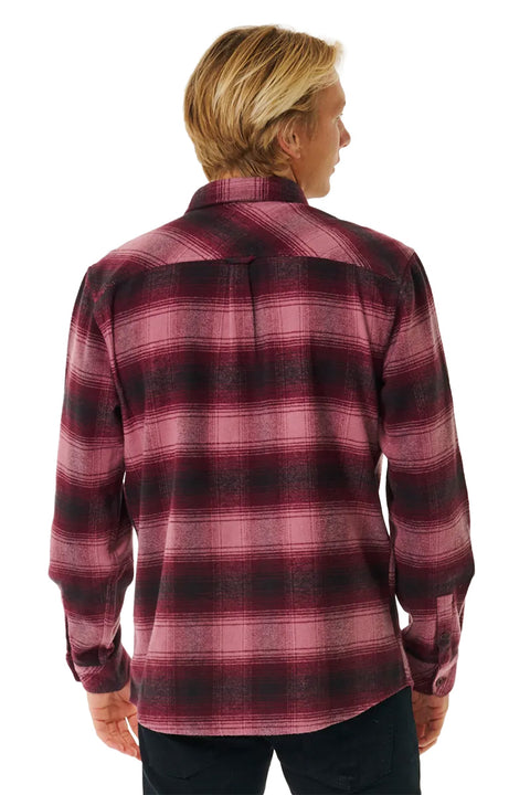 Rip Curl Count Flannel Shirt - Mauve - Back
