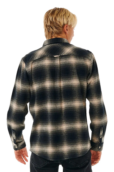 Rip Curl Count Flannel Shirt - Taupe - Back