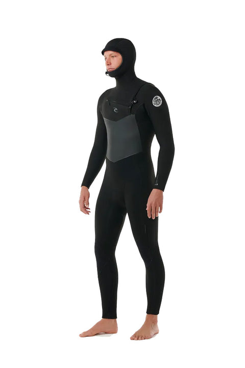 Rip Curl Dawn Patrol 5/4 Hooded Wetsuit - Black- Side