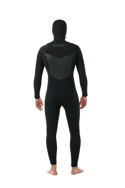 Rip Curl Dawn Patrol 5/4 Hooded Wetsuit - Black- Back