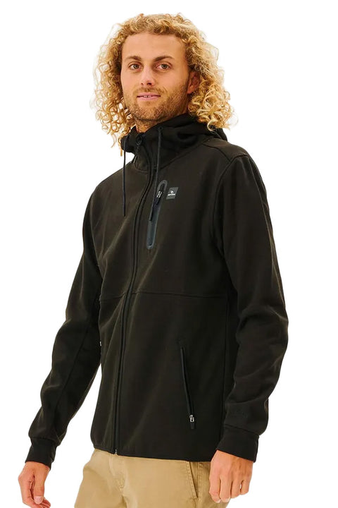 Rip Curl Departed Anti Series Fleece- Black- Side