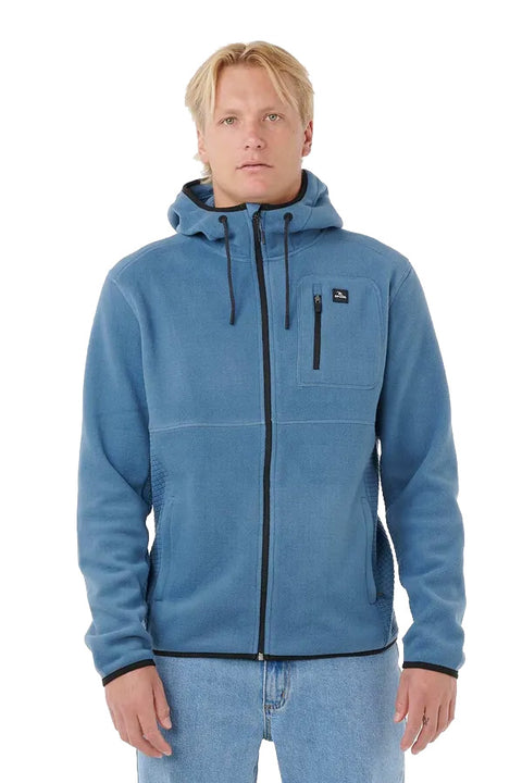 Rip Curl Departed Polar Fleece Zip Through Jacket - Bluefin
