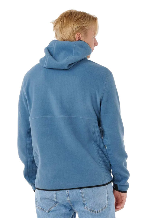 Rip Curl Departed Polar Fleece Zip Through Jacket - Bluefin - Back