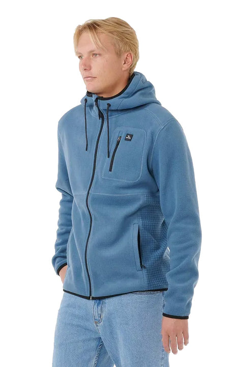 Rip Curl Departed Polar Fleece Zip Through Jacket - Bluefin - Side
