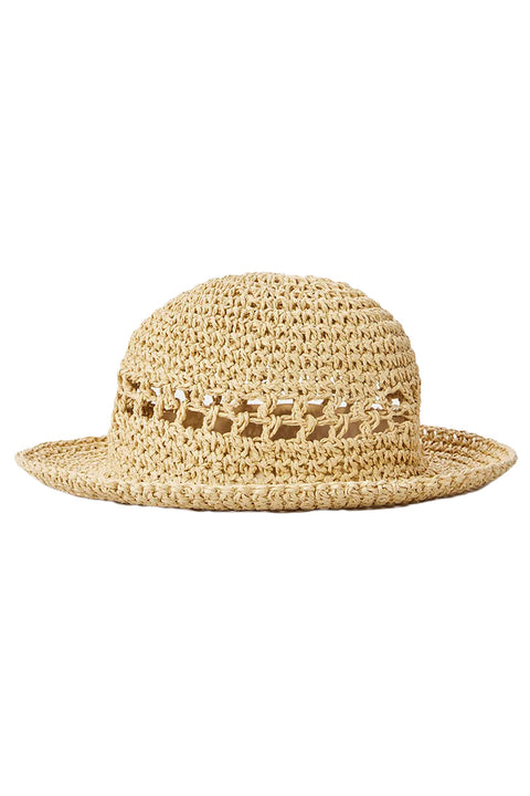 Rip Curl Essentials Crochet Bucket Hat - Natural - Back