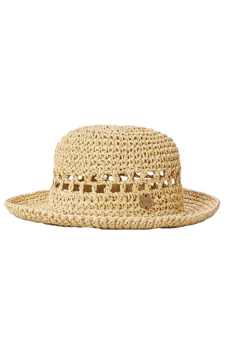 Rip Curl Essentials Crochet Bucket Hat - Natural