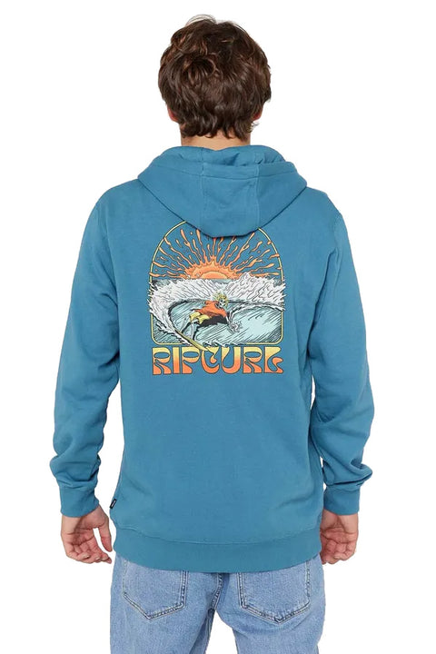 Rip Curl Grateful Shred Zip Hoodie - Storm Blue - Back