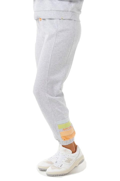 Rip Curl High Tide Track Pants - Light Grey Marle- Side