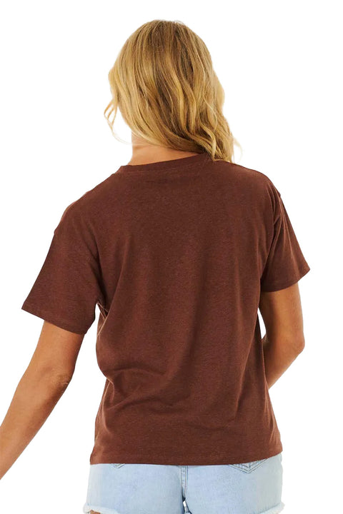 Rip Curl Minds Eye Relaxed Tee - Brown - Back