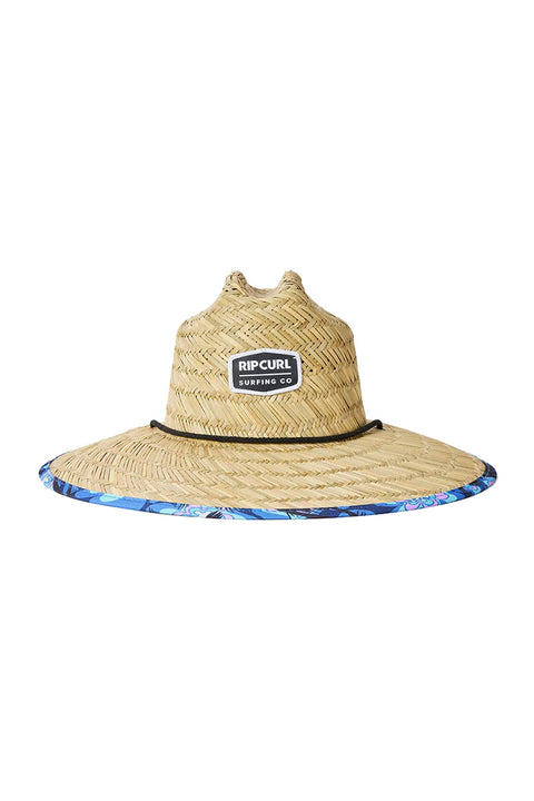 Rip Curl Mix Up Straw Hat - Blue Yonder - Front