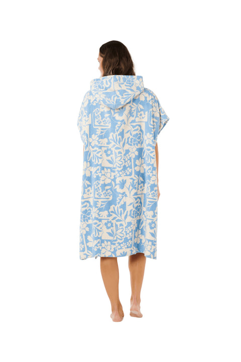 Rip Curl Mixed Hooded Towel - Blissful Blue- Back