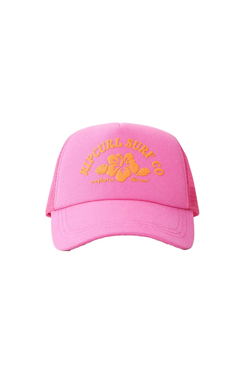 Rip Curl Mixed Revival Trucker Hat - Pink- Front view