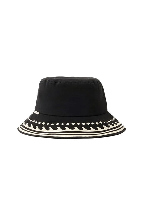 Rip Curl Mixed UPF Bucket Hat - Black / Off White- Back