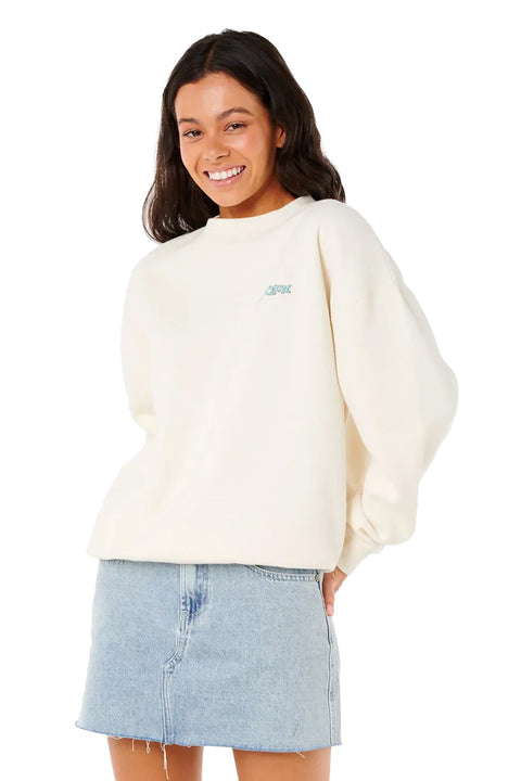 Rip Curl Neon Diamond Heritage Crew - Bone- Side
