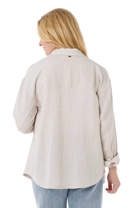 Rip Curl Oceanic Texture Shacket - Moonbeam - Back