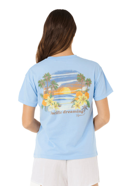 Rip Curl Poolside Relaxed Tee - Light Blue- Back