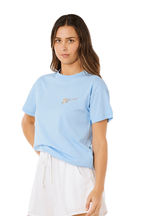 Rip Curl Poolside Relaxed Tee - Light Blue- Side