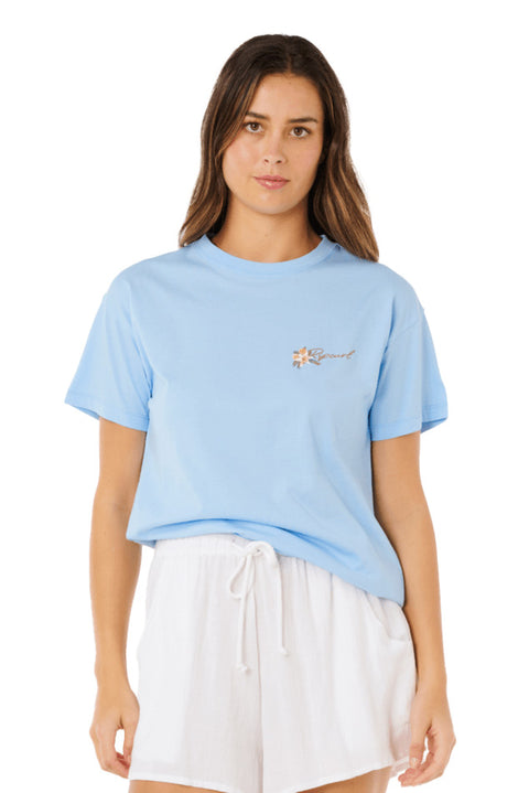 Rip Curl Poolside Relaxed Tee - Light Blue- Front