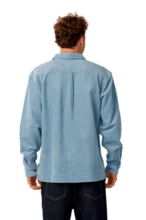 Rip Curl Premium Surf Cord L/S Shirt - Citadel Blue- BAck