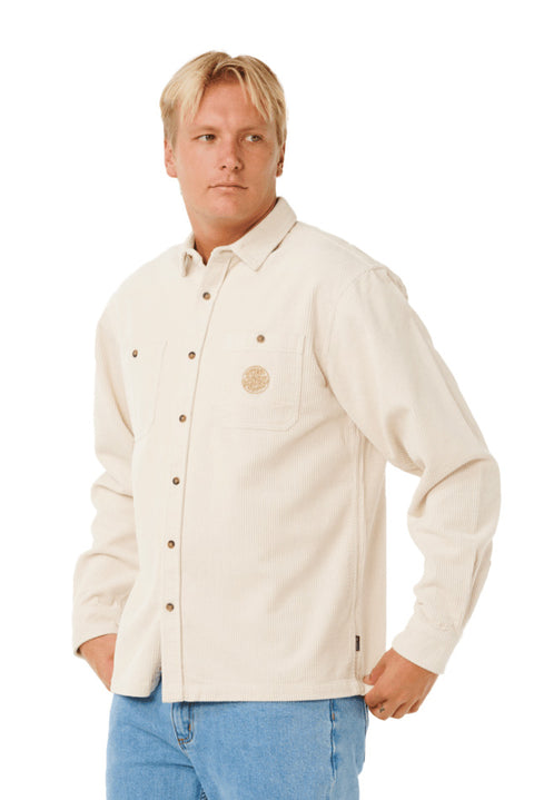 Rip Curl Premium Surf Cord L/S Shirt - Sand Dune- Side