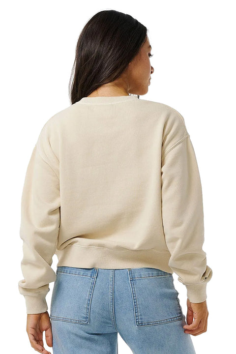 Rip Curl Santorini Sun Relaxed Crew - Natural- Back view