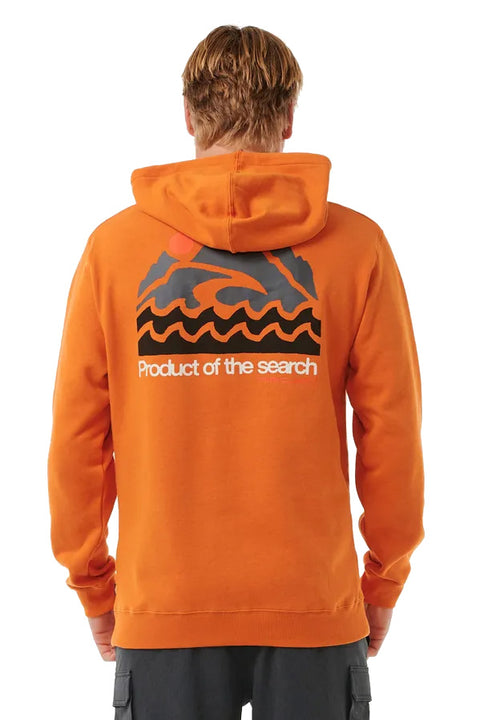 Rip Curl Search Zip Thru Hoodie - Orange Amber- Back