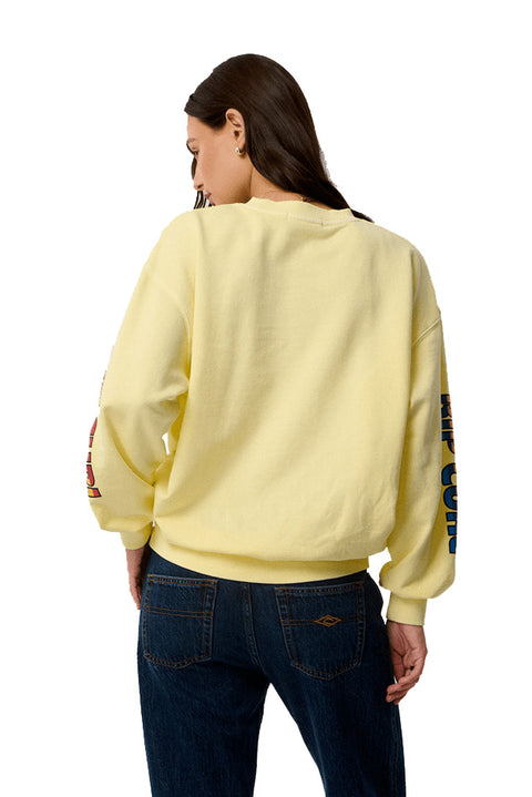 Rip Curl SG Heritage Oversized Fleece - Soft Yellow- Back