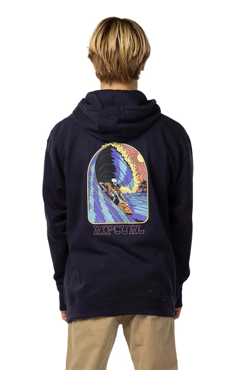 Rip Curl Shred Till Dead Pullover Fleece - Navy - Back