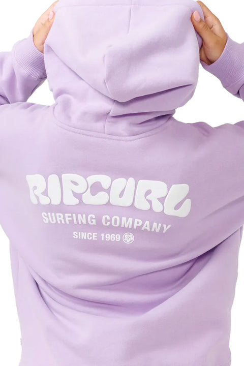 Rip Curl Surf Puff Heritage Hoody - Lavender- Front close up