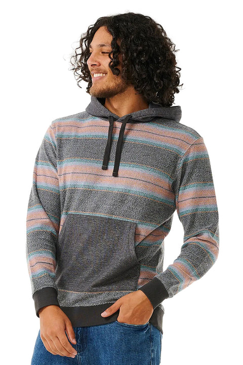 Rip Curl Surf Revival Line Up Hoodie - Washed Black - Side