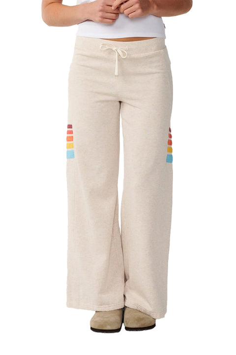 Rip Curl Surf Revival Wide Leg Pant - Oatmeal Marle- Front