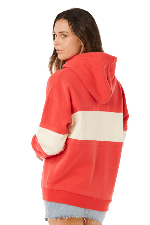 Rip Curl Surf Side Heritage Hood - Deep Red- Back