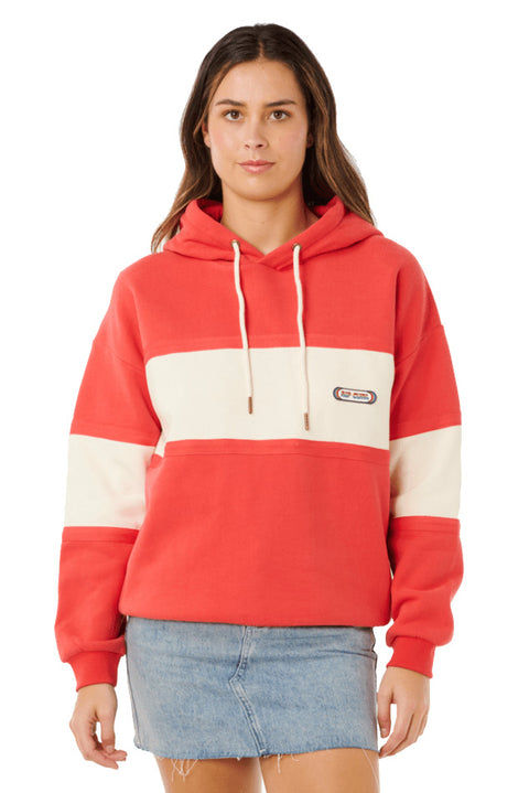 Rip Curl Surf Side Heritage Hood - Deep Red- Front