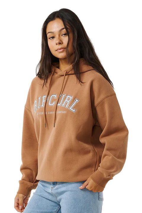 Rip Curl Varsity Hoodie - Brown - Front