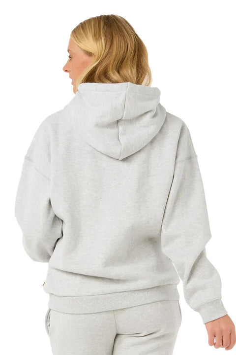 Rip Curl Varsity Hoodie - Grey Marle / Navy - Back