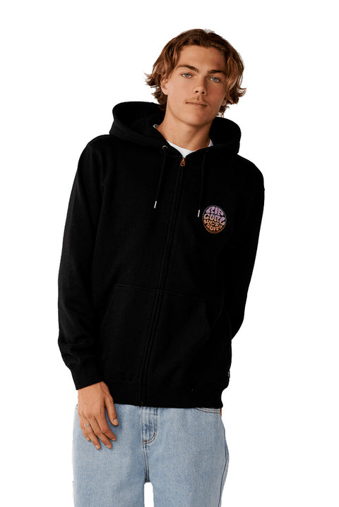 Rip Curl Wettie Passage Icon Zip Thru - Black- Front