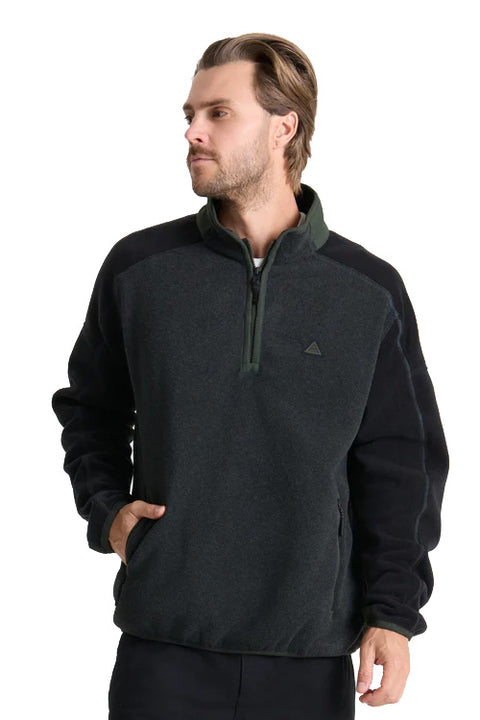 Roark Revival Campover Fleece Mock - Onyx