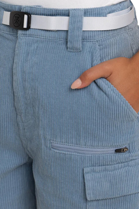 Roark Canyon Cord Short - Lagoon- Close up on front pocket