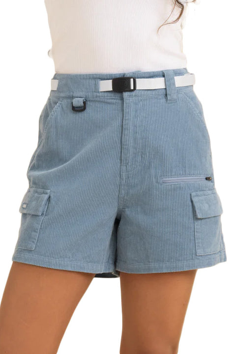 Roark Canyon Cord Short - Lagoon- front close uo