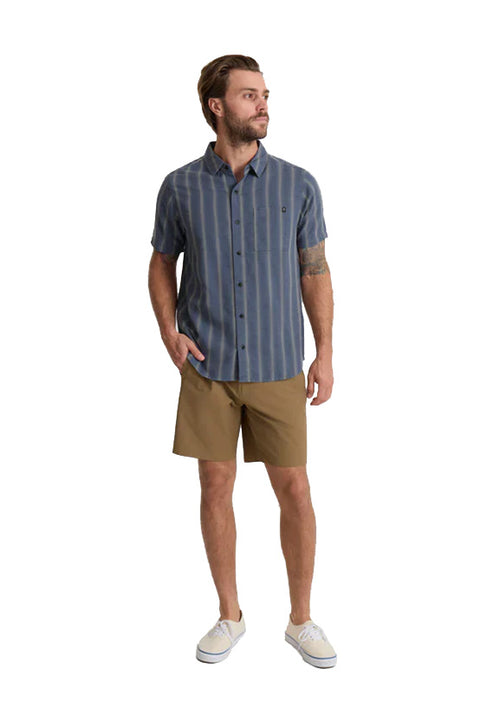Roark Crosswinds SS Woven - Neptune- Front