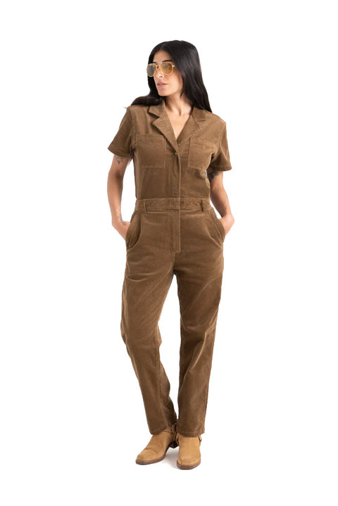 Roark Layover Cord Jumpsuit - Otter