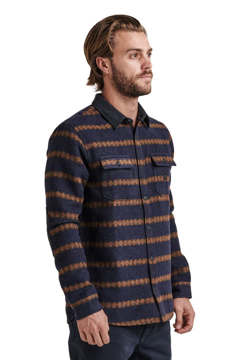 Roark Revival Nordsman Flannel - Dark Navy 2 - Side