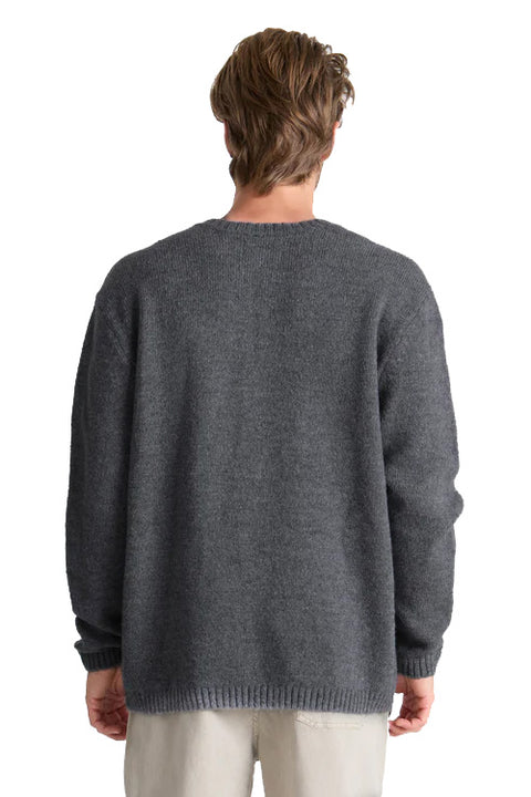 Roark Nordsman Wool Sweater - Charcoal- Back