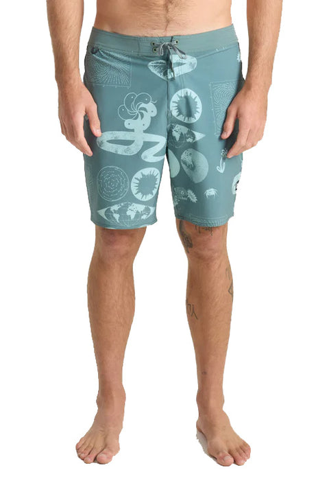 Roark Revival Passage Boardshorts - Slate Green- Front